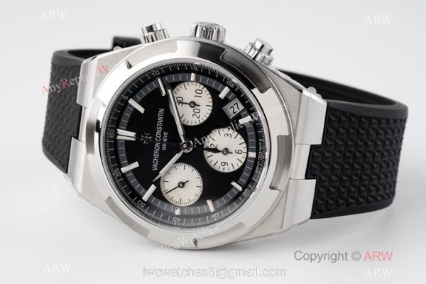 Super Clone Vacheron Constantin Overseas Chronograph Black Dial Watch