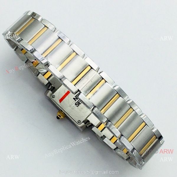 Super Replica Cartier Tank Francaise Watch 2-Tone Pink Face 20