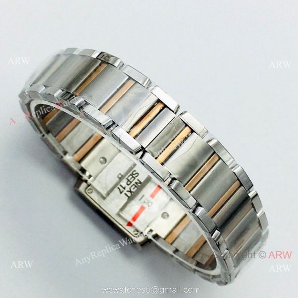 Super Replica Cartier Tank Francaise CC708177 Watch 2 Tone Rose Gold Lady