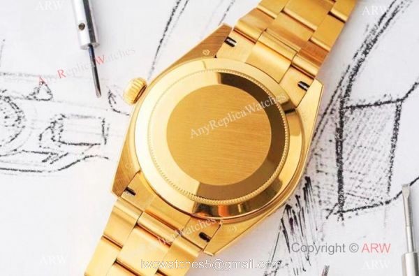 Swiss Grade 1 Copy Rolex Sky-Dweller Yellow Gold 42mm Watch 9001 Movement