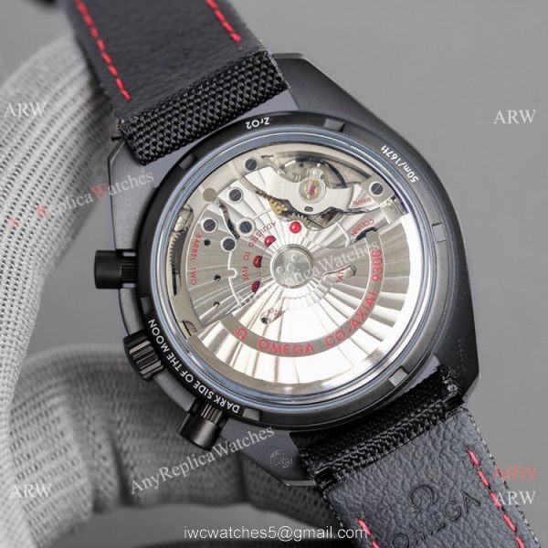 JH Omega Speedmaster Chronograph Dark Side of the Moon Watch Matte Case