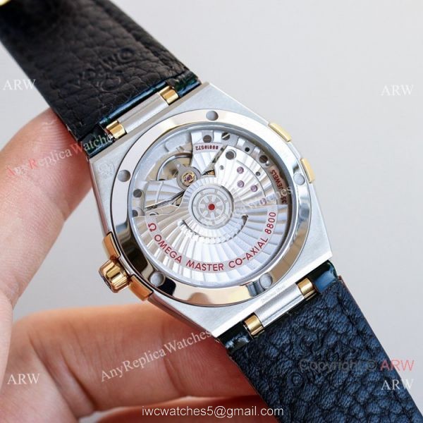 New! Swiss Grade Omega Constellation Gents Watches Green Leahter Strap
