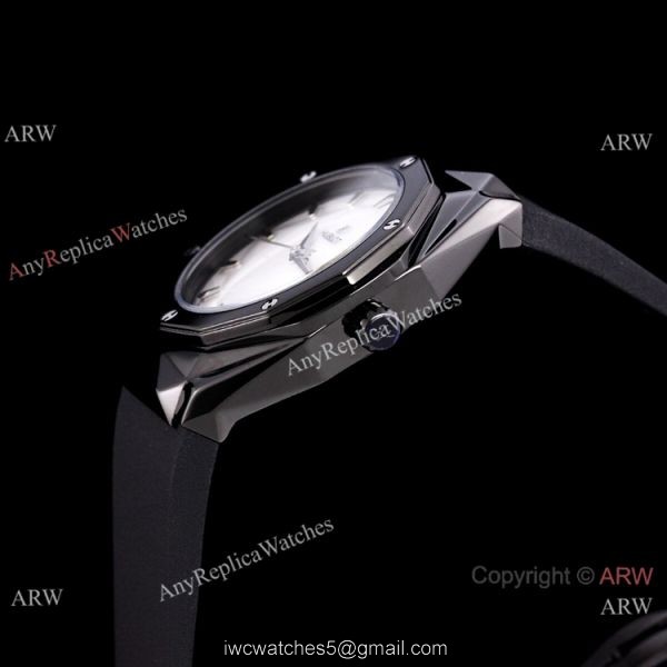 High Quality Hublot Sang Bleu White Dial Black Case Watch