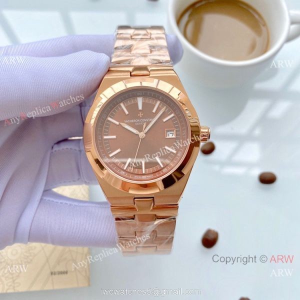 Copy Vacheron Constantin Geneve Overseas 42mm Watches Rose Gold