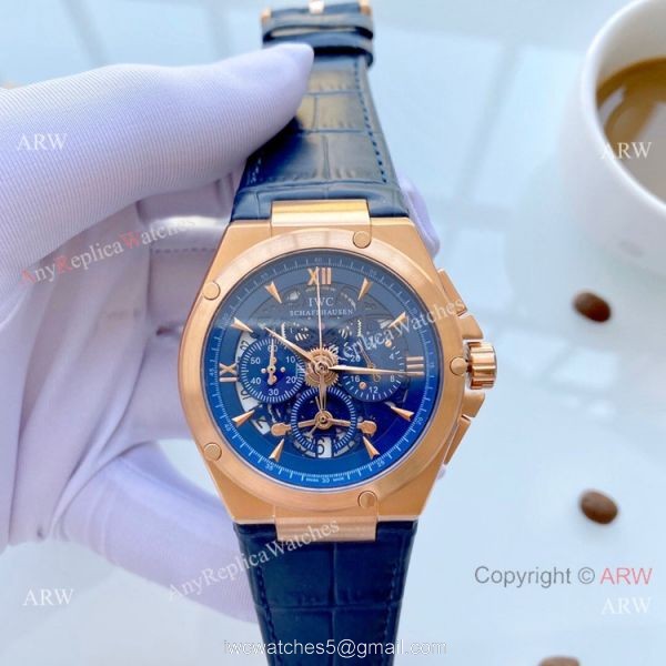 Replica IWC Aquatimer Black and Rose Gold Watches 42mm