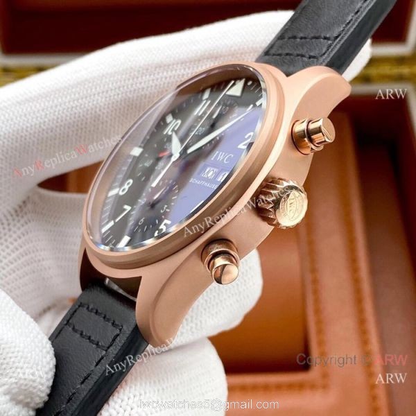 New Replica IWC Big Pilots Rose Gold Chronogaph Watch 43mm