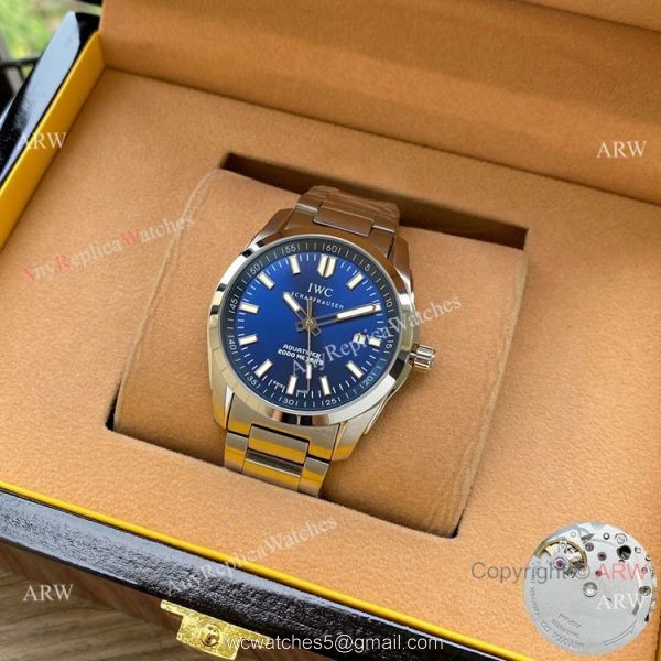 Replica IWC Aquatimer Stainless Steel Blue Dial Watches 42mm