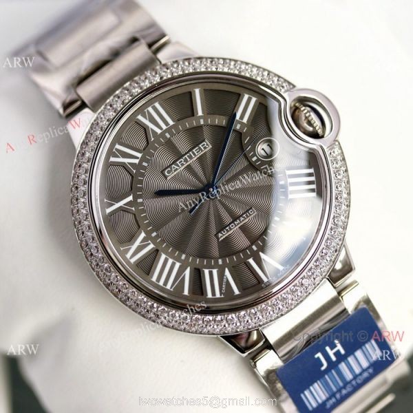 Swiss Grade Copy Cartier Ballon Bleu 42mm Watch Rhodium Dial