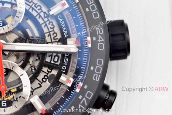 XF Swiss Grade TAG Heuer Carrera Heuer 01 Full Black Matt Ceramic Watch 2020 Newest