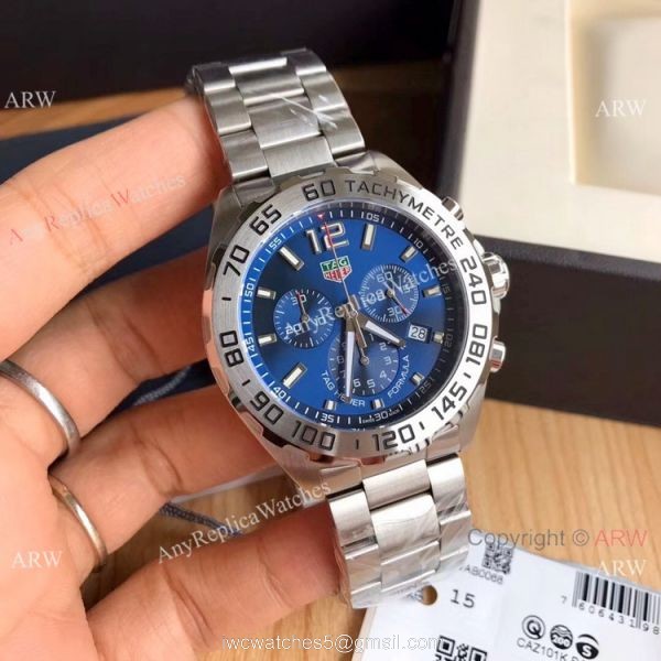 AAA Replica Tag Heuer Formula 1 Blue Chronograph Watch Swiss Quartz