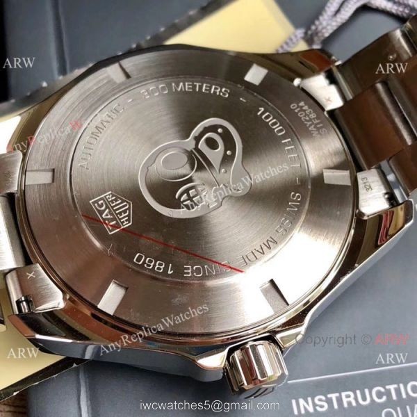 Super Clone Tag Heuer Aquaracer Calibre 5 Watch SS Black Dial Swiss Automatic