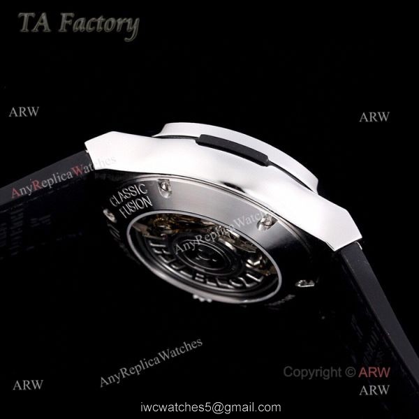 45mm Hublot Big Bang Blue Diamond Bezel Iced Out Watch For Men Best Swiss Made
