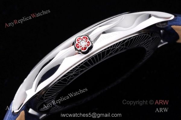 Best Omega De Ville Tr?Sor Ladies Her Time Fake Watch With Blue Fabric Strap Omega 4061 Quartz Movement