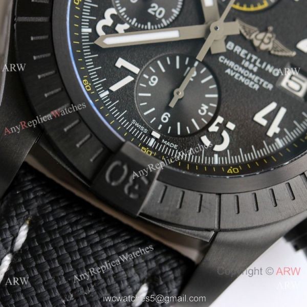 (GF) New Breitling Avenger Chronograph 45 Night Mission DLC Titanium Watch Asia 7750 Replica