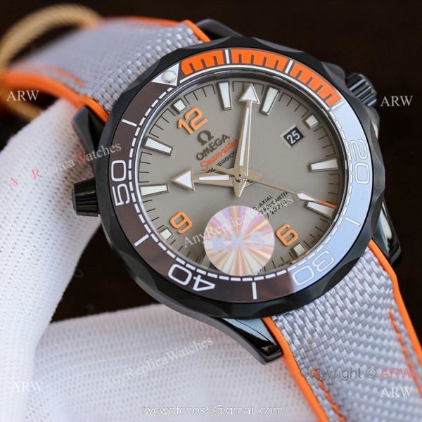 Best Quality Copy Omega Seamaster Planet Ocean Watches Black and Orange