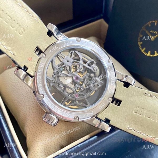 New Replica Roger Dubuis Excalibur 46 Watch Black Hollow Face Men Size