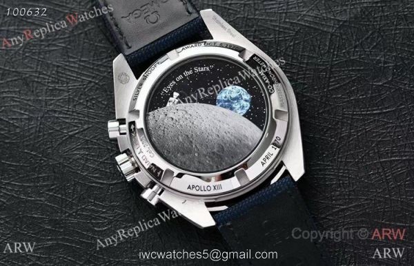 2021 Replica Omega Snoopy 50th Anniversary Watch 44.5mm Blue Bezel