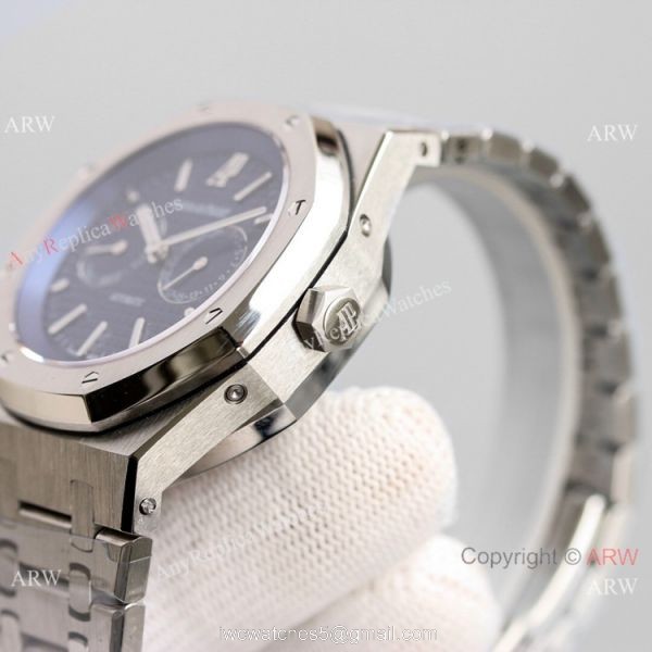 Swiss Model Audemars Piguet Royal Oak Moon Phase Watch 41mm Solid Black