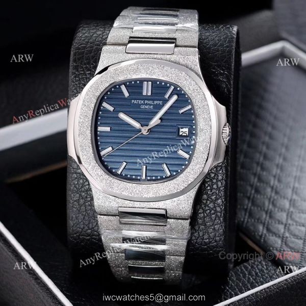 New Replica Patek Philippe Frosted Watch D-Green Dial w-Luminous Markers