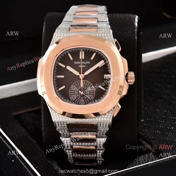 AAA Quality Patek Philippe Nautilus Chronograph Watches Diamond Band