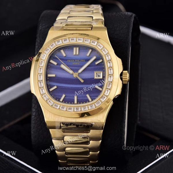 Copy Patek Philippe Nautilus 40mm Watches New Green Dial Gold Case