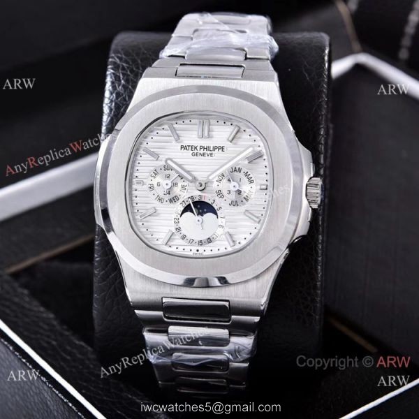 Knockoff Patek Philippe Nautilus Moon Phase 40mm Watches Stainless Steel Brown Dial