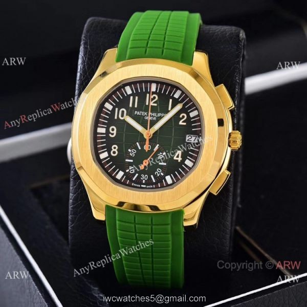 Best Replica Patek Philippe Red Gradient Dial Red Rubber Strap Watches VK Quartz