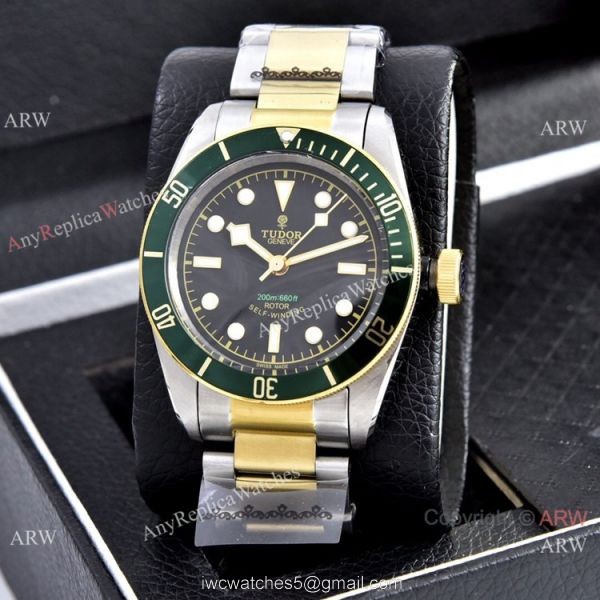 Copy Tudor Heritage Black Bay Two Tone Blue Bezel Watches