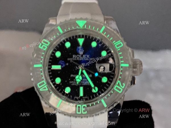 2021 NEW! Swiss AAA Replica Rolex Phantomlab Transparent Watches Sapphire Case