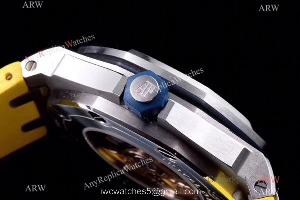 JF Factory V8 1:1 Best Audemars Piguet Divers Watch Yellow Dial 3120 Movement