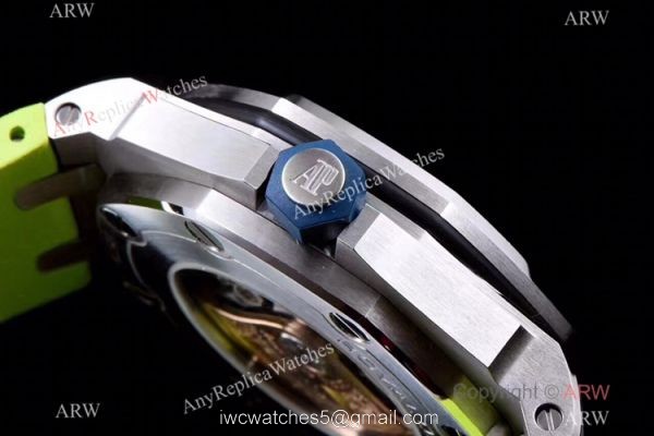 JF Factory V8 1:1 Best Audemars Piguet Divers Watch Green Rubber Strap
