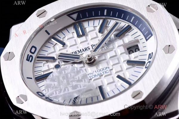 JF Factory V8 1:1 Best Audemars Piguet Divers Men Watch White Dial