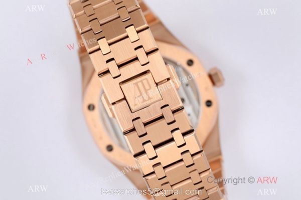 R8 Factory 1-1 Best Replica Audemars Piguet Royal Oak Swiss Tourbillon Watch Rose Gold