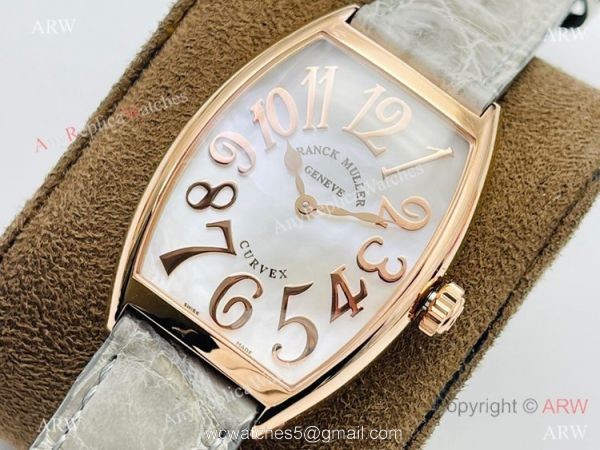 Highest Quality Copy Franck Muller Lady Cintree Curvex Rose Gold Watches Swiss Quartz