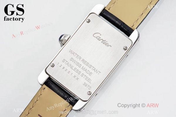 Grade 1A Swiss Cartier Tank Americaine Stainless Steel Watch Women
