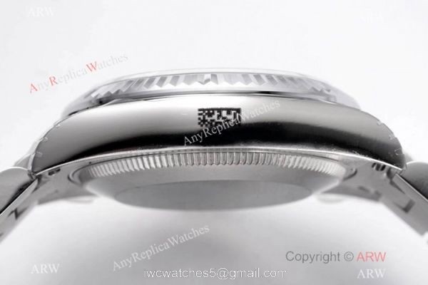Swiss Clone Rolex Datejust 31mm Stainless Steel President Gray Dial