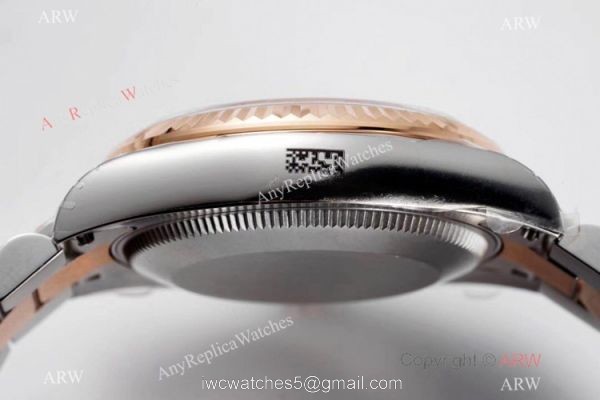 Swiss Clone Rolex Datejust 31mm Watch Two Tone Rose Gold Gray Dial