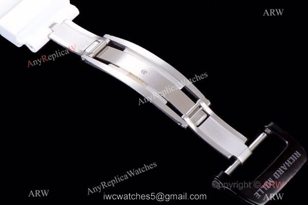 KV Factory Richard Mille RM 12-01 Tourbillon Limited Edition Watch NTPT Carbon White Rubber Strap