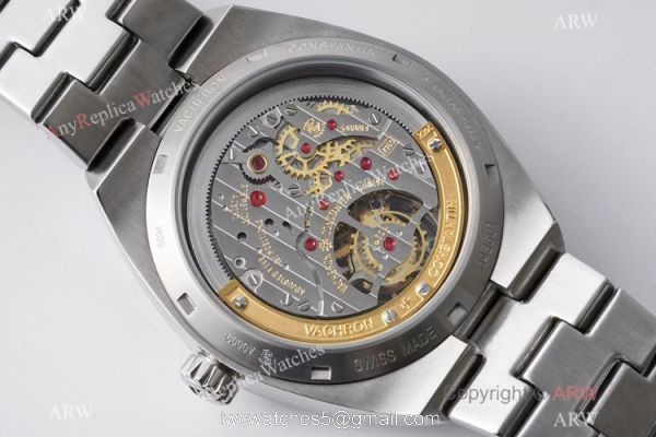 EUR Factory Best Edition Copy Vacheron Constantin Overseas tourbillon Watch Silver Dial