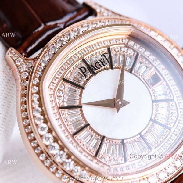 TW Factory Piaget Black-Tie Rose Gold Diamond Watch 41mm