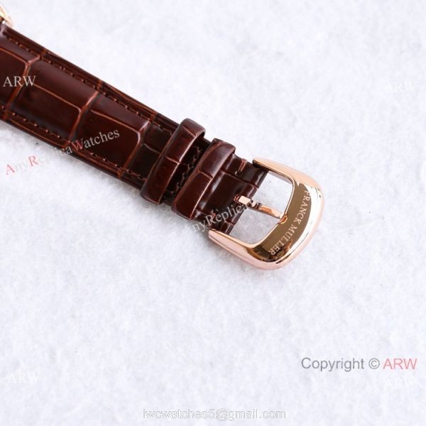 Swiss Copy Franck Muller Geneve Cintree Curvex Iced Out Watch TWF V2 version Rose Gold