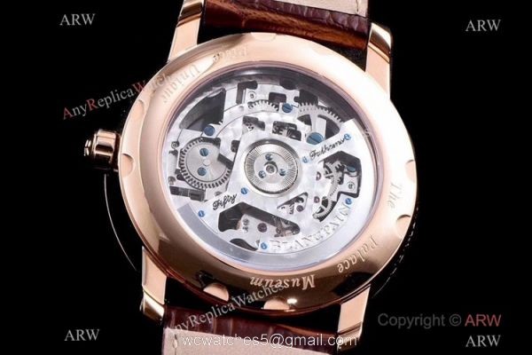 Super Clone Blancpain Fantasy Tourbillon Skeleton Rose Gold Watch 43mm
