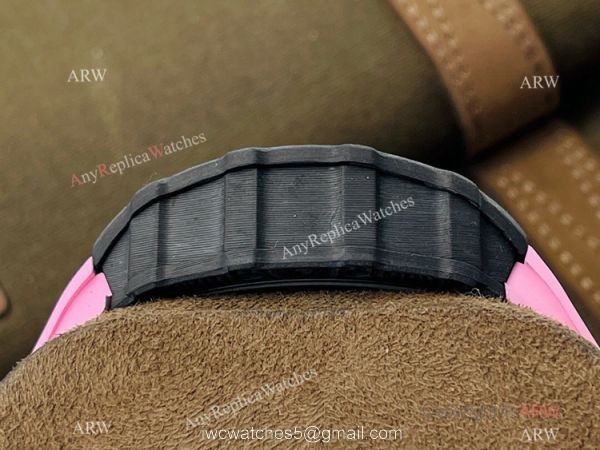 RM Factory Swiss Richard Mille RM 35-02 Rafael Nadal Watch Carbon NTPT Case Pink Rubber Strap
