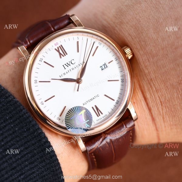 Knock-off IWC Portofino Citizen 9015 Rose Gold Case Watch
