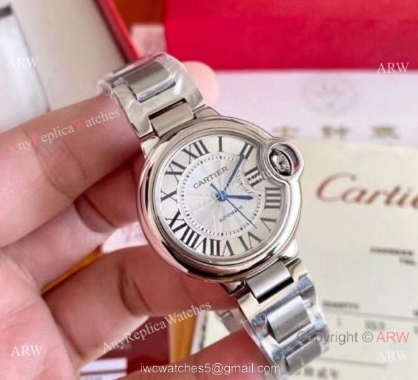 Clone Cartier Ballon Bleu Cartier Couple Watches Stainless Steel Bezel Automatic