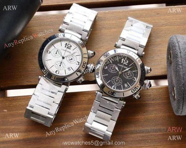Japan Grade Cartier Pasha De Swiss Quartz Watch Stainless Steel