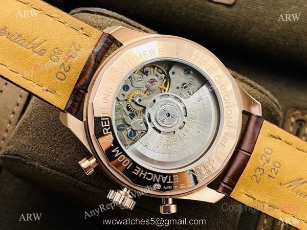 2021 New! Swiss 7750 Breitling Navitimer 08 Chronograph Watch Rose Gold