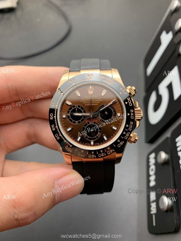 Copy Rolex Daytona Oysterflex Rubber Strap Watch Asian 7750 Movement
