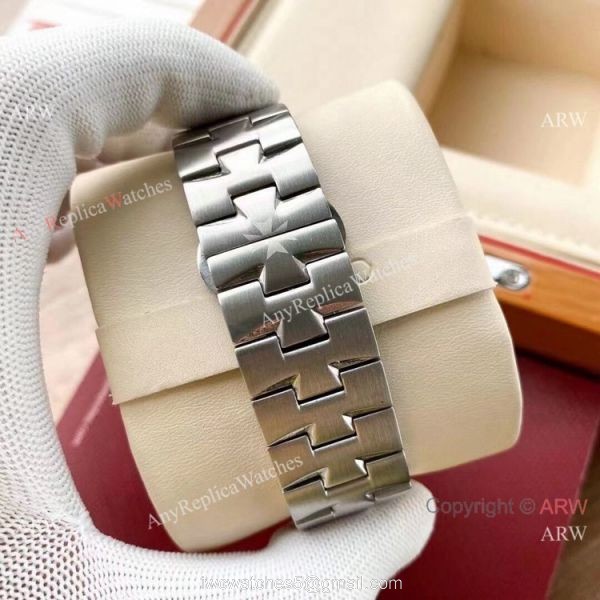 Copy Vacheron Constantin Geneve Overseas Rhodium Grey Stainless Steel Watches with No Date
