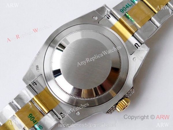 (ROF) AAA Replica Rolex Submariner Custom Luxury Watch Two Tone Royal blue Dial with Diamonds